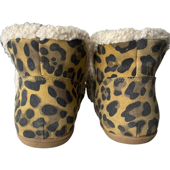 Blondo Leopard Print Booties Womens 9 Leather Faux Fur Waterproof Boho Cozycore - Picture 6 of 9